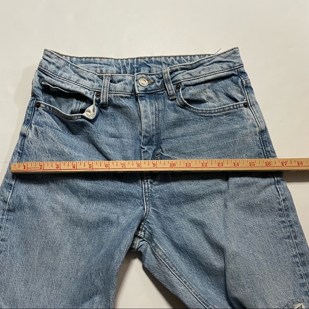 Topshop High Waist High Rose Distressed Mom Jeans Size W28 L30 Streetwear Y2K - Picture 6 of 8